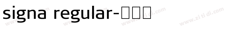 signa regular字体转换